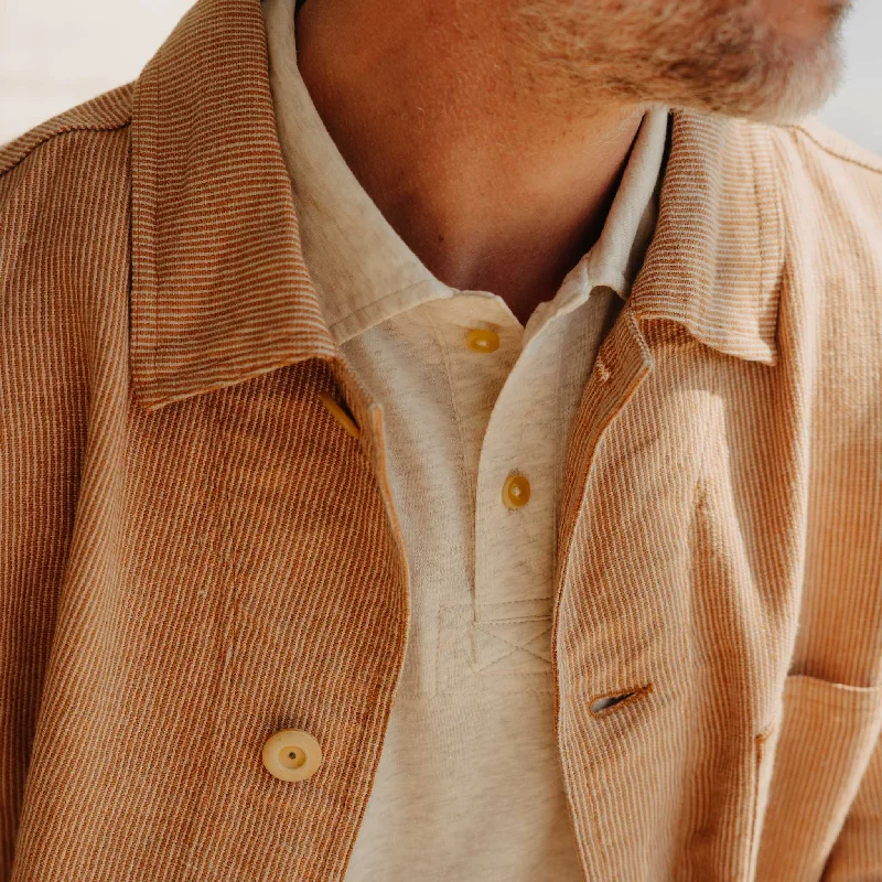 The Ojai Jacket in Chili Stripe Linen