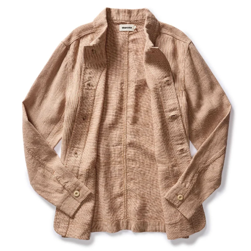 The Ojai Jacket in Chili Stripe Linen