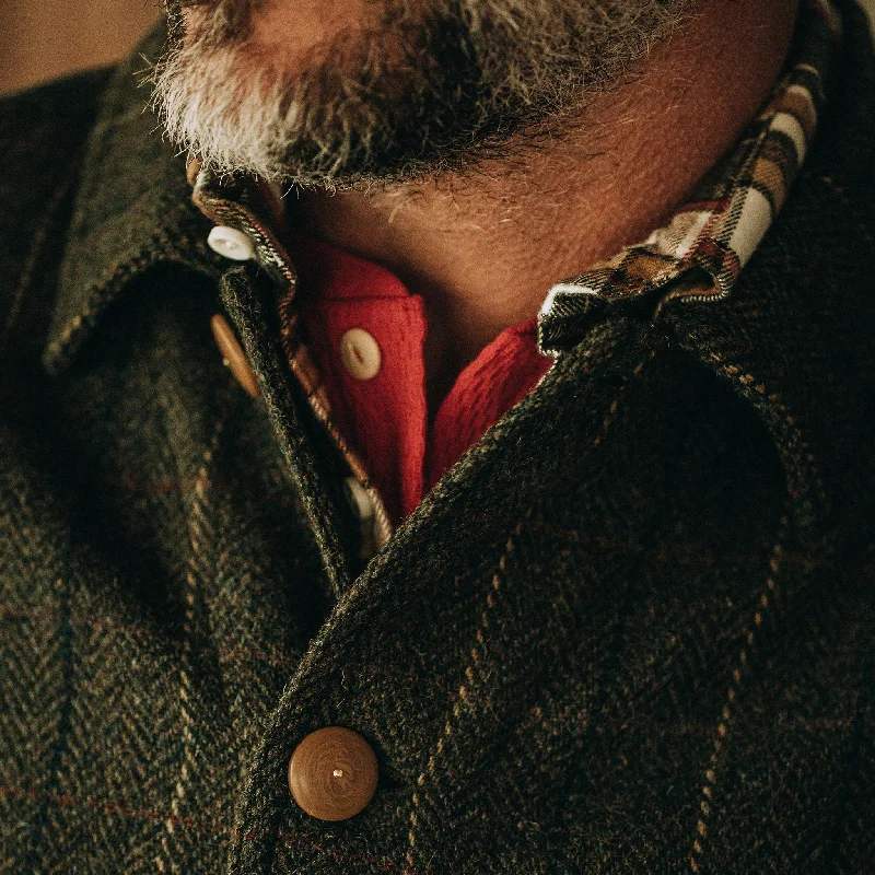 The Ojai Jacket in Olive Tweed Herringbone