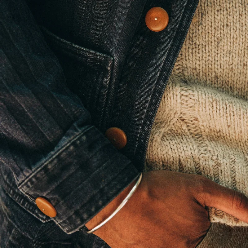 The Ojai Jacket in Washed Indigo Herringbone