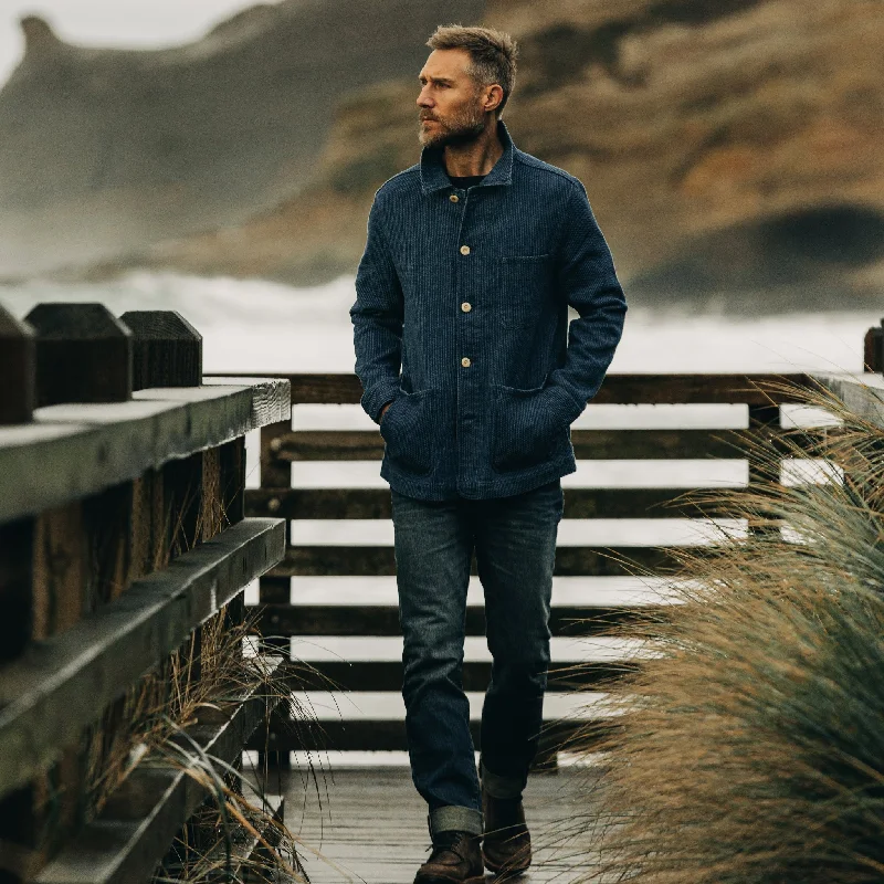 The Ojai Jacket in Washed Indigo Sashiko