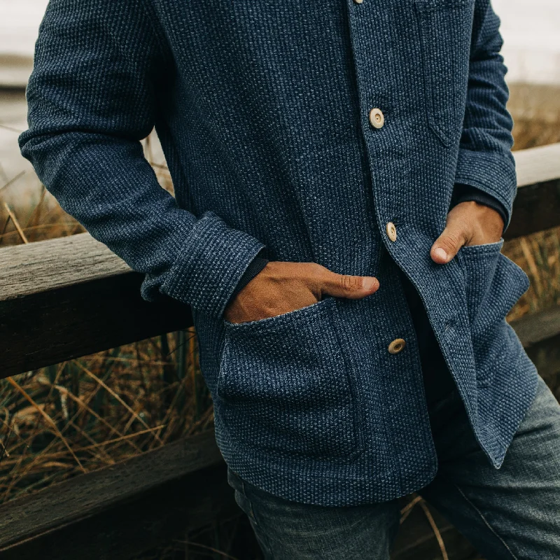 The Ojai Jacket in Washed Indigo Sashiko