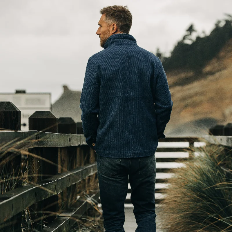 The Ojai Jacket in Washed Indigo Sashiko