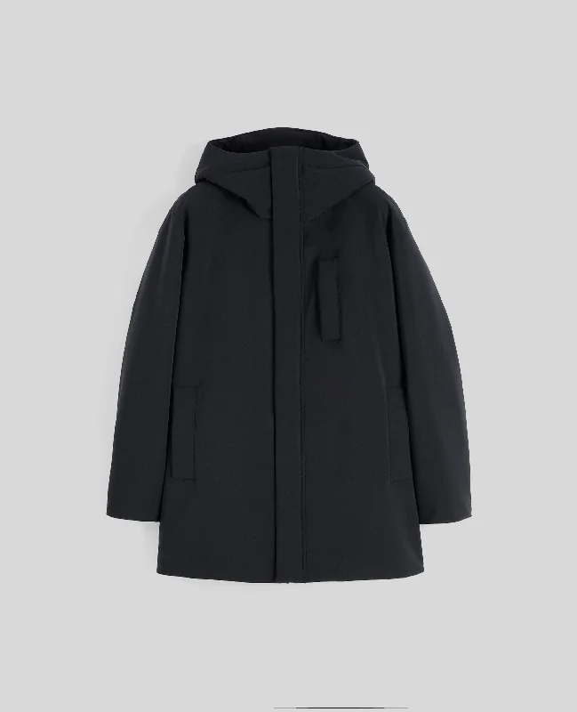 PARKA LIAM IN TWILL DI TESSUTO TECNICO - NERO