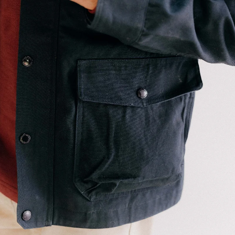 The Pathfinder Jacket in Dark Navy Dry Wax