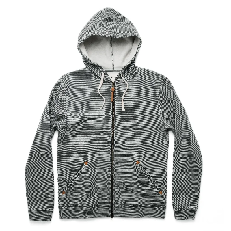 The Après Hoodie in Grey Stripe