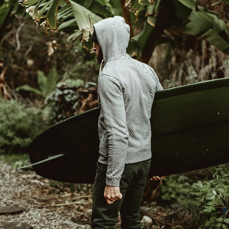 The Après Hoodie in Grey Stripe