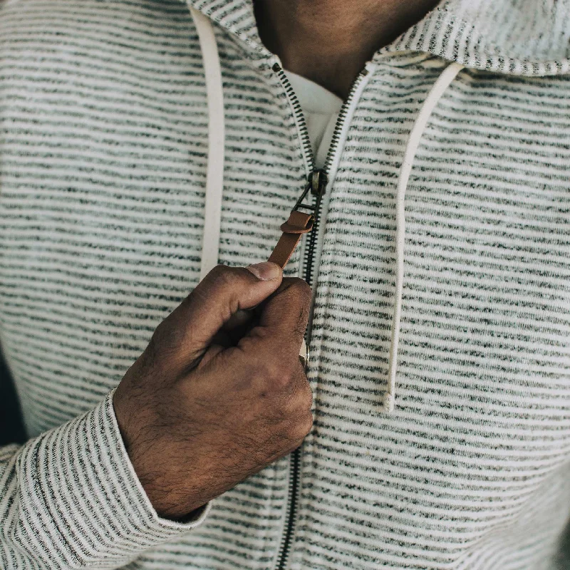 The Après Hoodie in Natural Hemp Stripe