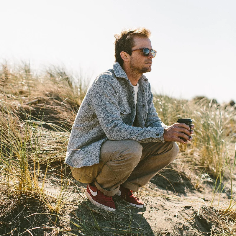 The Big Sur Jacket in Heather Grey Polartec