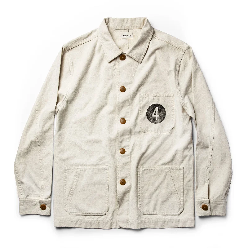 The Fourtillfour Ojai Jacket in Natural Reverse Sateen