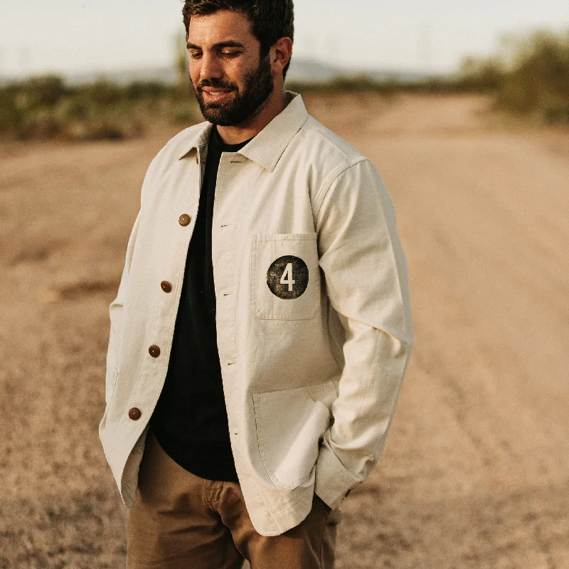 The Fourtillfour Ojai Jacket in Natural Reverse Sateen