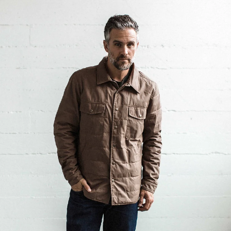 The Garrison Shirt Jacket in British Khaki Dry Wax