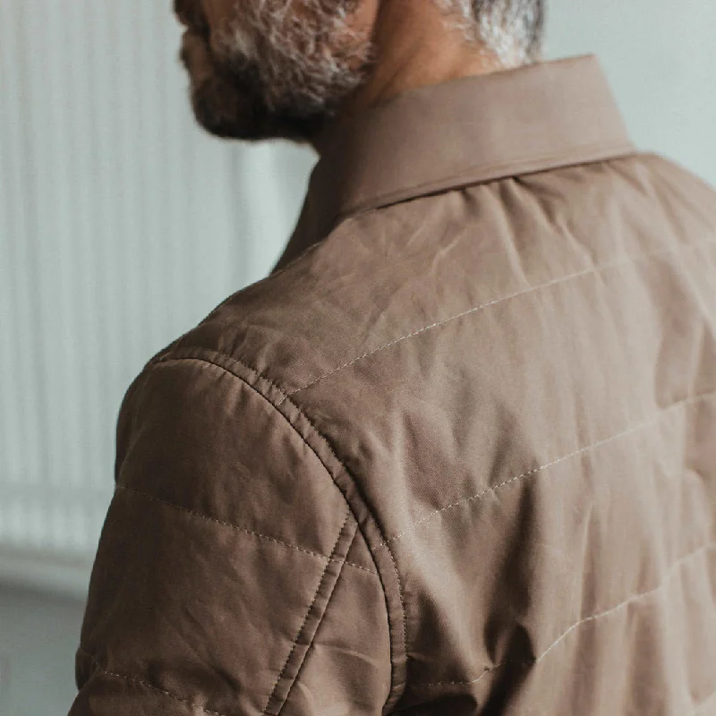 The Garrison Shirt Jacket in British Khaki Dry Wax