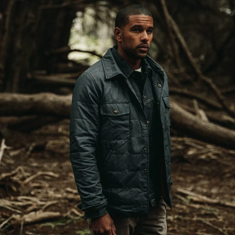 The Garrison Shirt Jacket in Navy Dry Wax