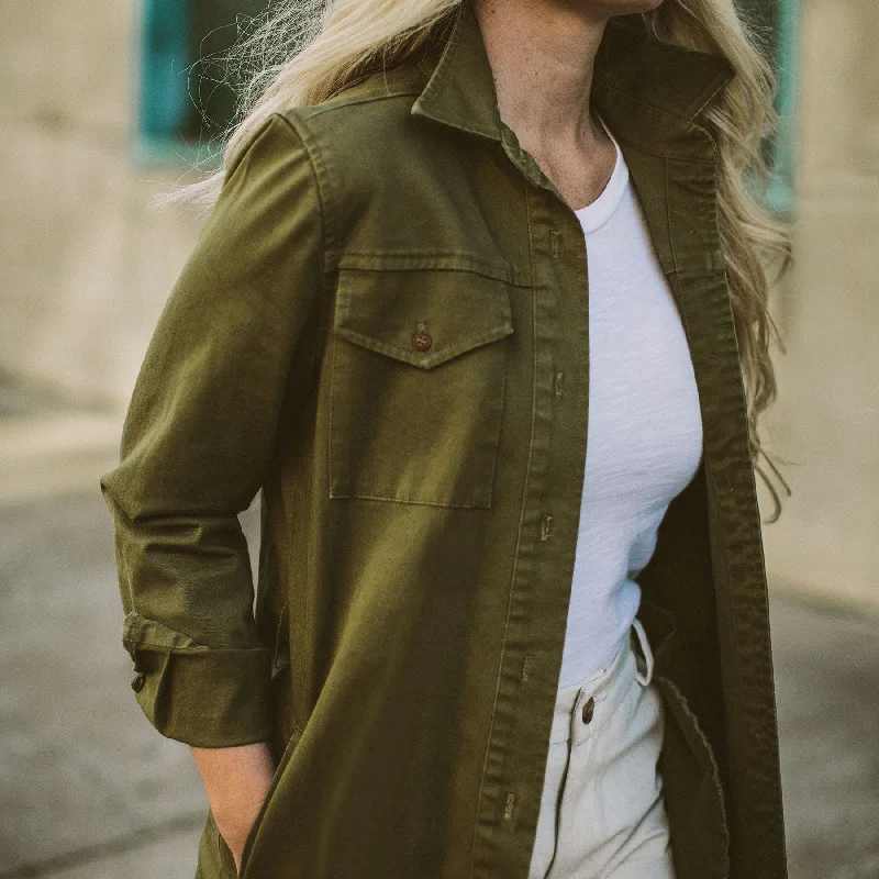 The Trench Dress in Army Green