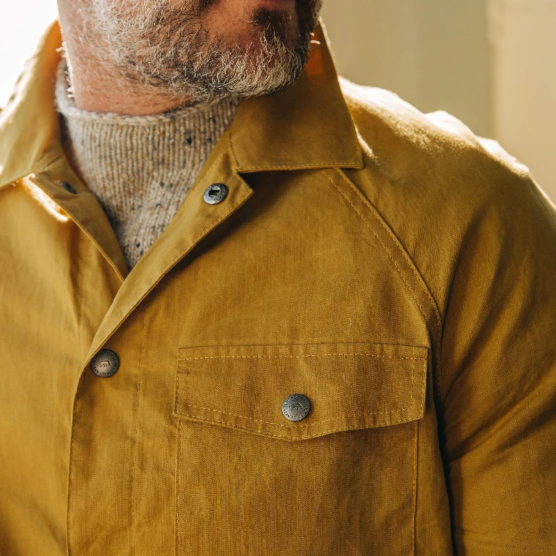 The Lombardi Jacket in Mustard Dry Wax