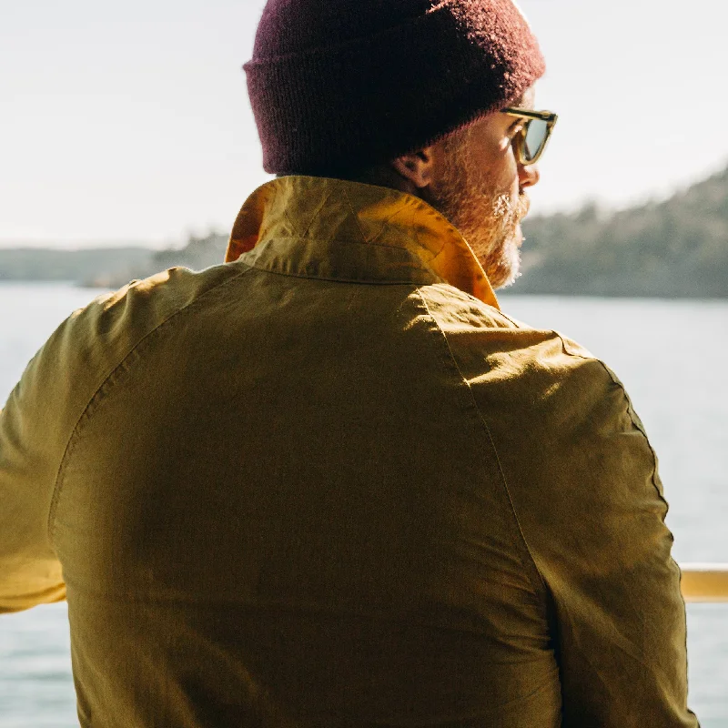 The Lombardi Jacket in Mustard Dry Wax