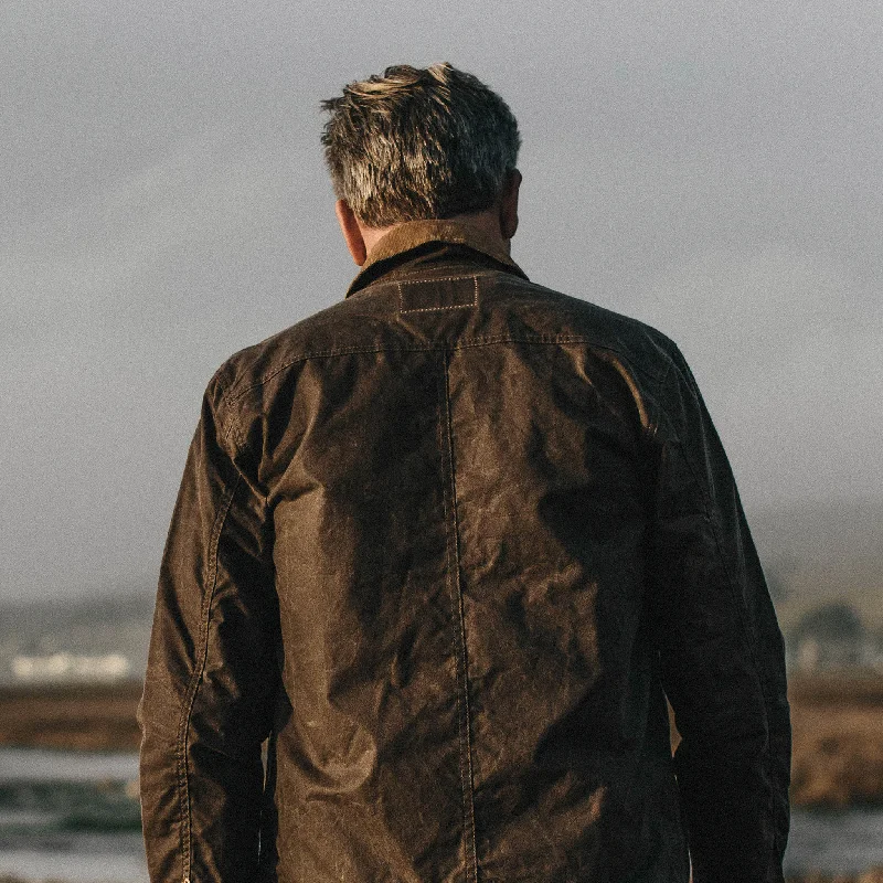 The Long Haul Jacket in Tobacco Waxed Canvas