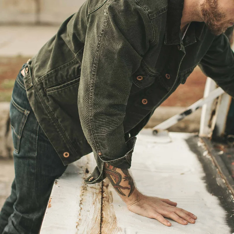 The Long Haul Jacket in Washed Olive Duck