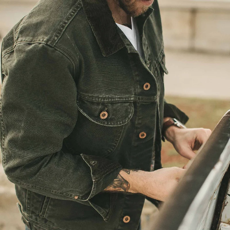 The Long Haul Jacket in Washed Olive Duck