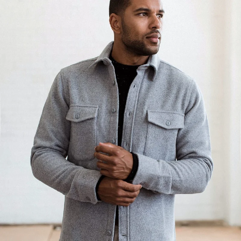 The Maritime Shirt Jacket in Heather Ash Wave