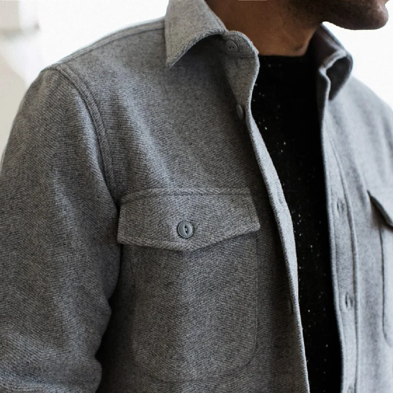 The Maritime Shirt Jacket in Heather Ash Wave