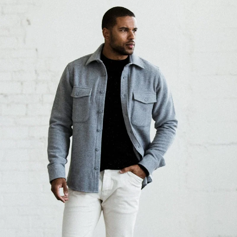 The Maritime Shirt Jacket in Heather Ash Wave