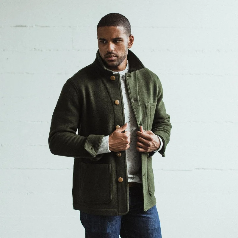 The Ojai Jacket in Olive Wool