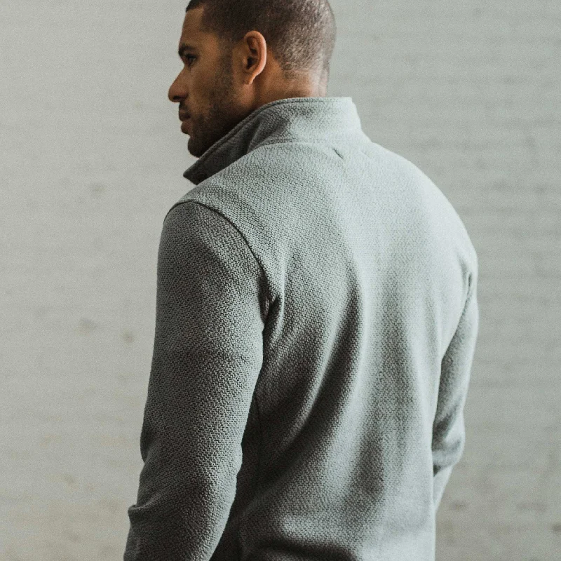 The Pack Pullover in Slate Grid Fleece