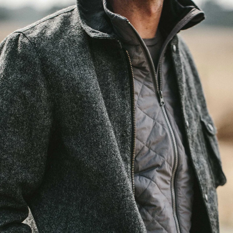 The Rover Jacket in Charcoal Birdseye Waxed Wool