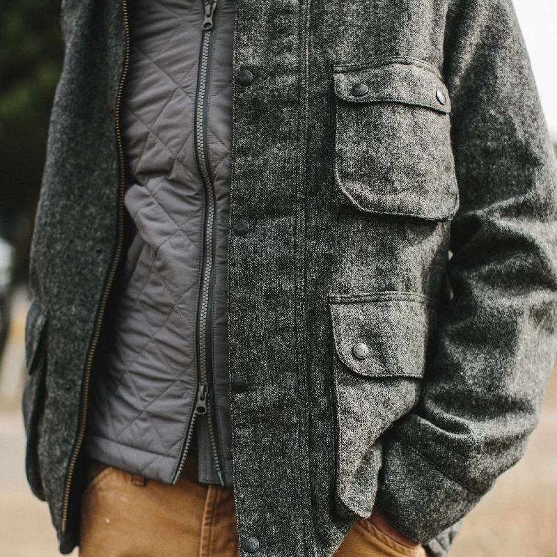 The Rover Jacket in Charcoal Birdseye Waxed Wool