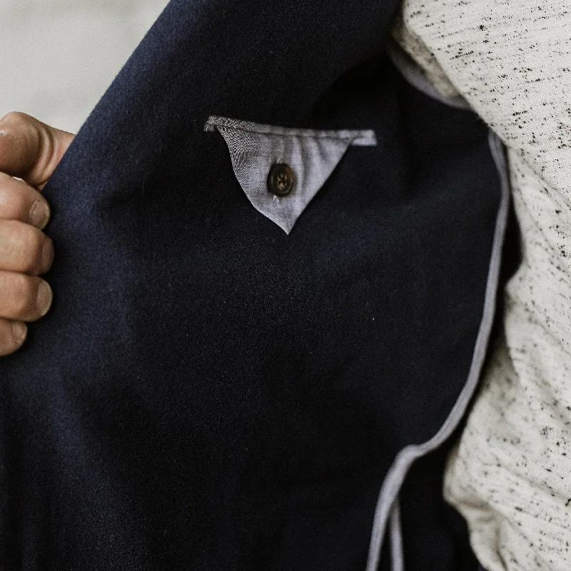 The Telegraph Jacket in Navy Boiled Wool