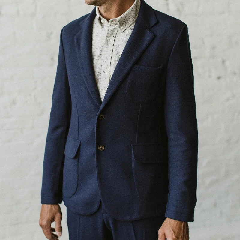 The Telegraph Jacket in Navy Boiled Wool