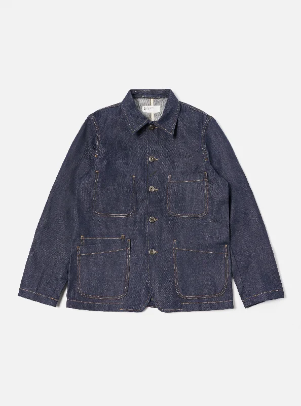 Universal Works Bakers Jacket in Indigo 13oz Selvedge Denim