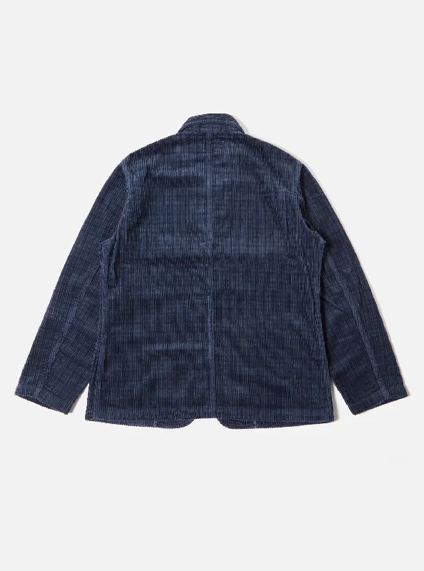 Universal Works Bakers Chore Jacket in Navy Houndstooth Cord