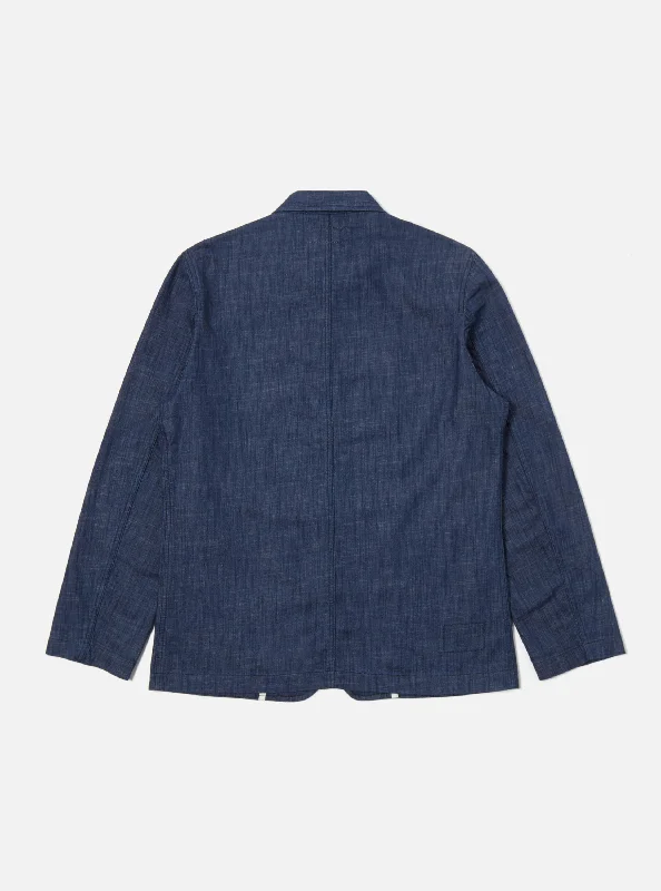 Universal Works Bakers Jacket in Indigo Atlantic Denim