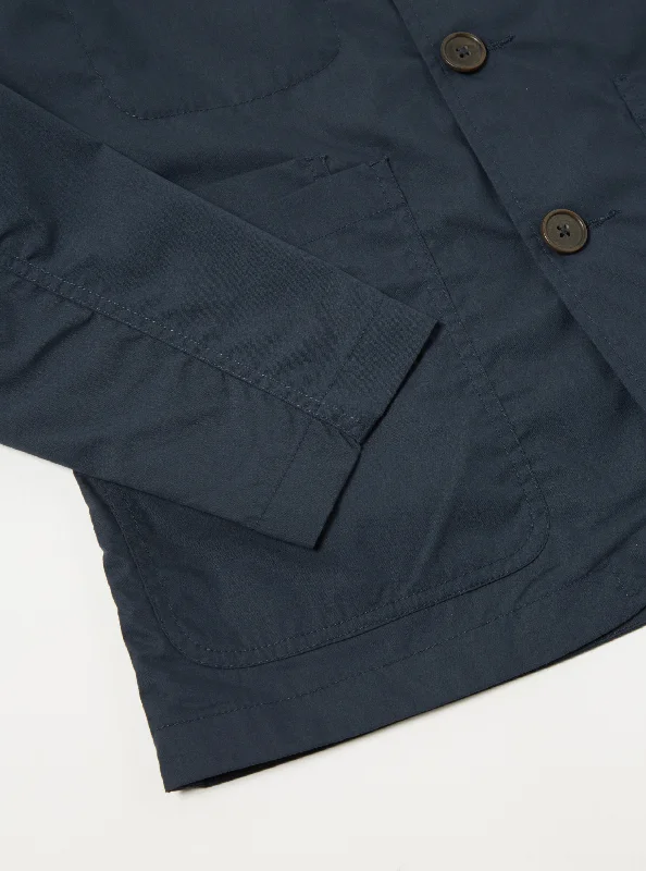 Universal Works Bakers Jacket in Navy Recycled Poly Tech