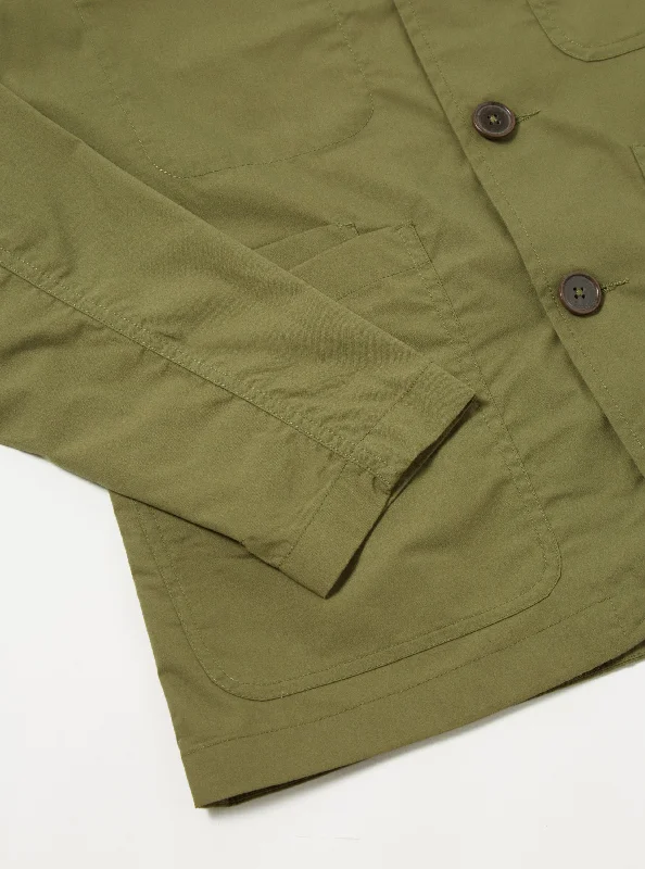 Universal Works Bakers Jacket in Olive Recycled Poly Tech