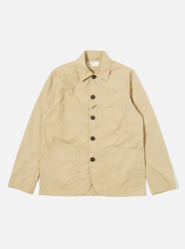 Universal Works Bakers Jacket in Sand Recycled Poly Tech