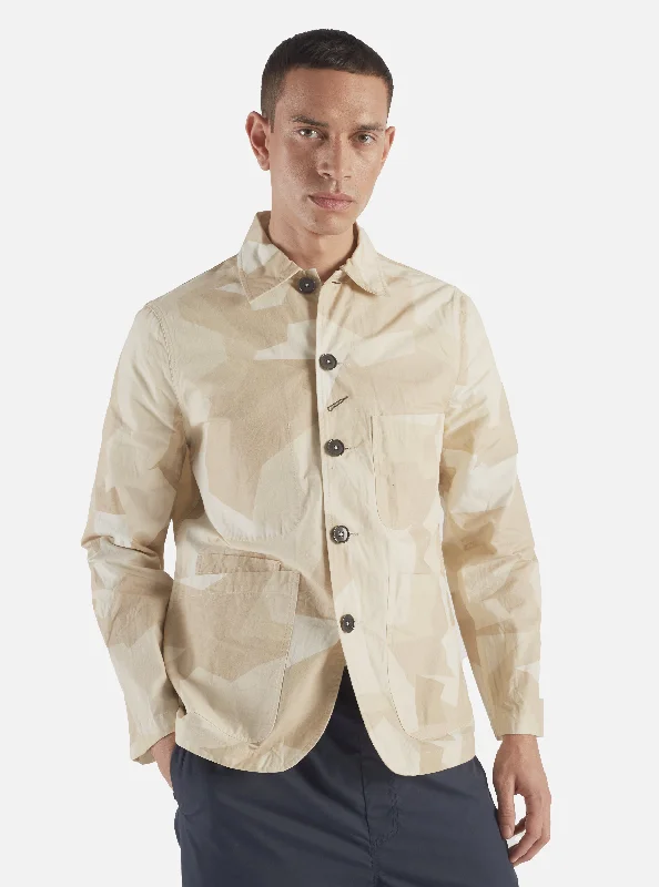 Universal Works Bakers Jacket in Sand Swedish Camo