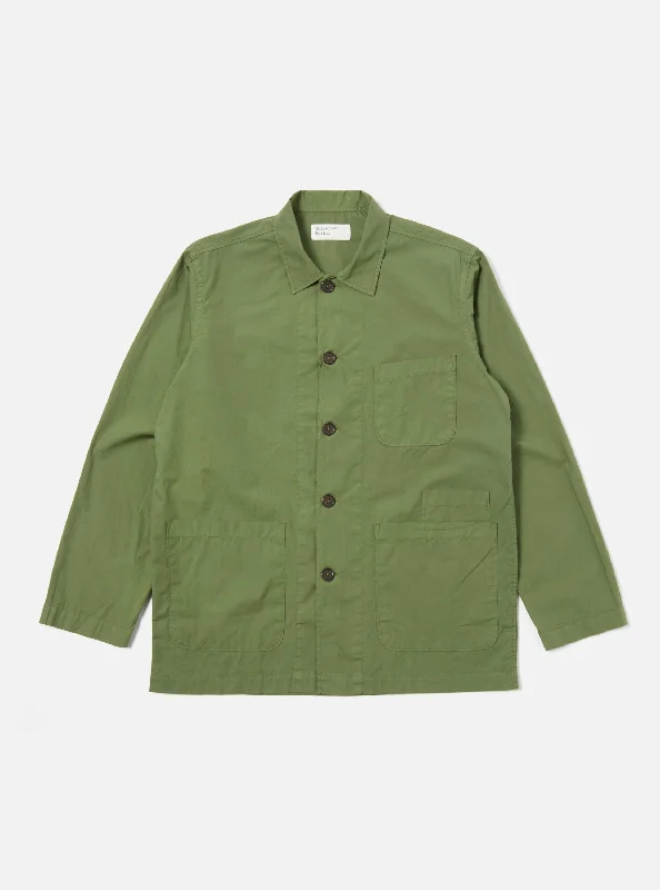 Universal Works Bakers Overshirt in Birch Organic Fine Poplin