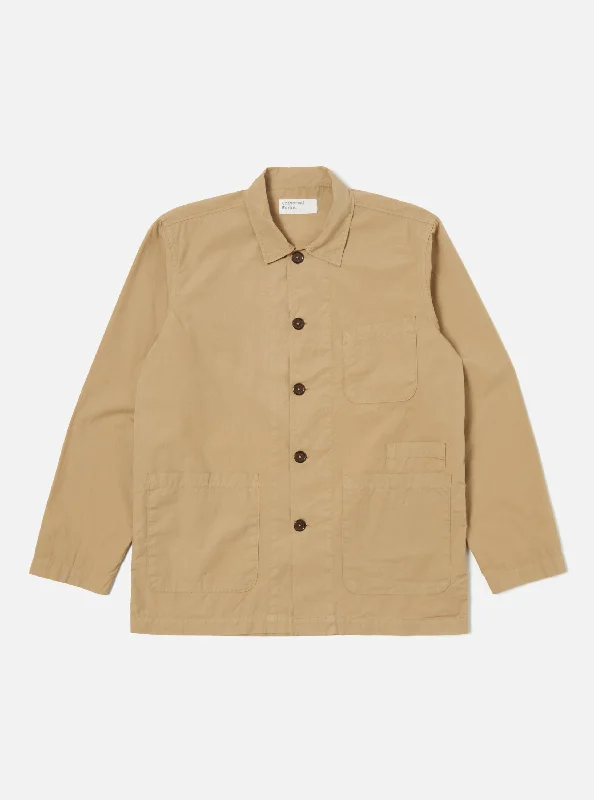 Universal Works Bakers Overshirt in Summer Oak Organic Fine Poplin