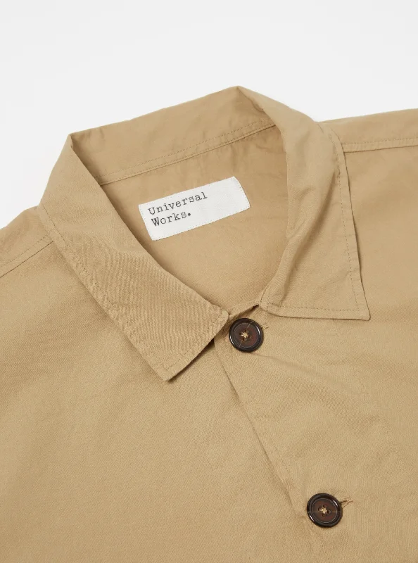 Universal Works Bakers Overshirt in Summer Oak Organic Fine Poplin