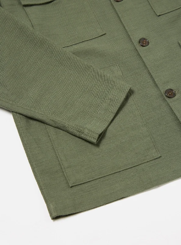 Universal Works Dockside Jacket in Olive Slub Sateen