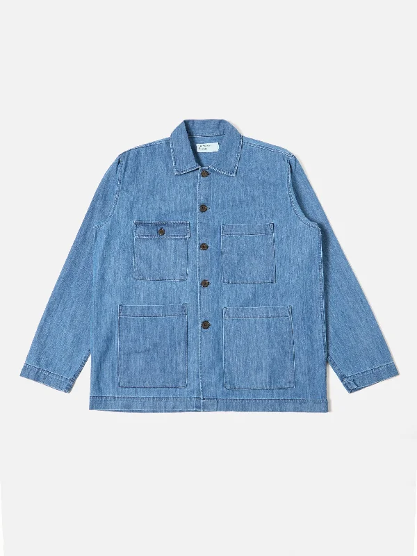 Universal Works Dockside Jacket in Indigo 9oz Recycled Denim