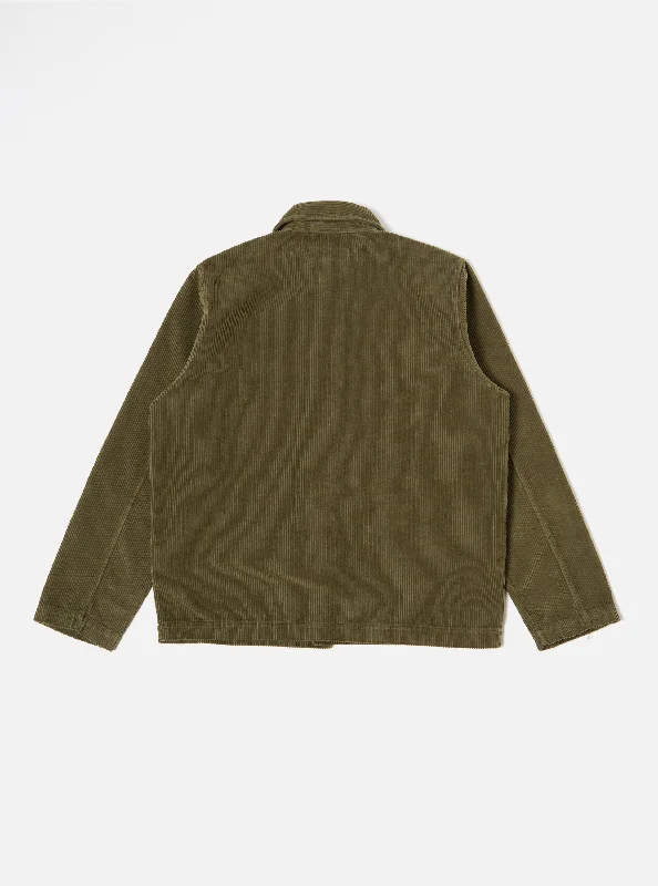 Universal Works Field Jacket in Olive 6 Wale Corduroy