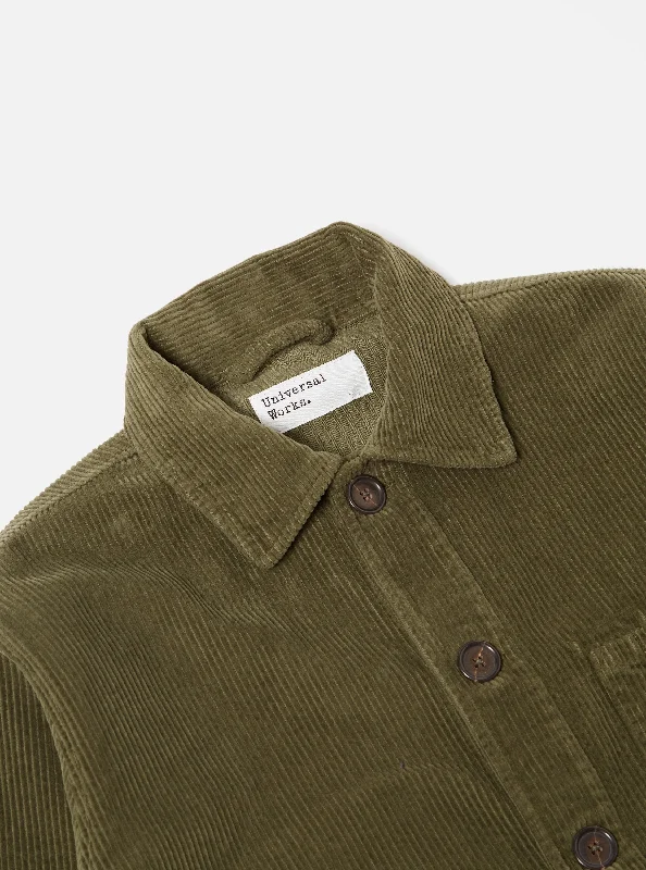 Universal Works Field Jacket in Olive 6 Wale Corduroy