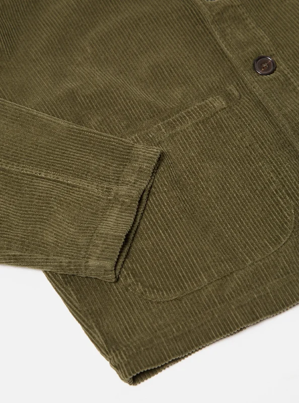 Universal Works Field Jacket in Olive 6 Wale Corduroy