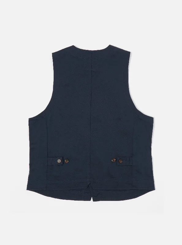 Universal Works Field Waistcoat in Navy Twill