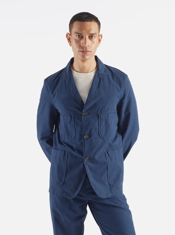 Universal Works Five Pocket Jacket in Navy Summer Canvas